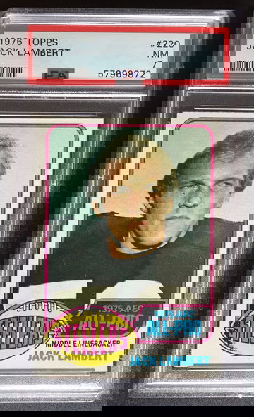 1976 Topps Jack Lambert #220 HOF RC PSA-7 NM