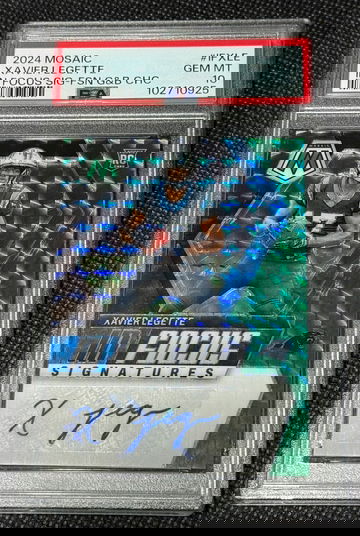 2024 Mosaic Xavier Legette In Focus Signature Green & Black Choice /25 PSA 10