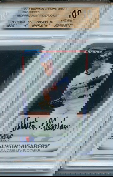 2011 Bowman Chrome Draft Austin Meadows #BCPP100 BGS Pristine 10