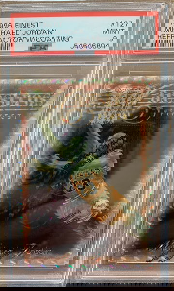 1996 Finest Michael Jordan Refractor #127 PSA 9 Mint Fresh Slab