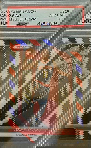 Trae Young 2018-19 Prizm RC Red White Blue PSA 10