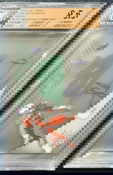 2014 Leaf Jadeveon Clooney Pure Green Acetate Auto /10 BGS 9.5/10