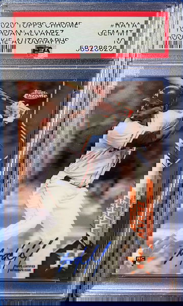 2020 Topps Chrome Yordan Alvarez Auto PSA 10