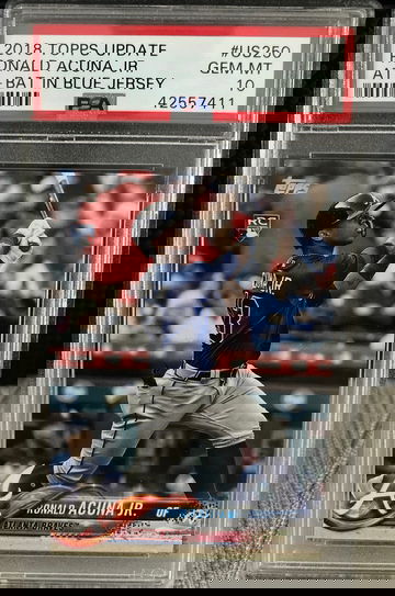 2018 topps update Ronald acuna jr psa 10 #us250