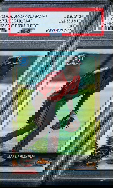 2018 Bowman Draft Jazz Chisholm Chrome Refractor #BDC16 Marlins PSA 10 Gem Mint