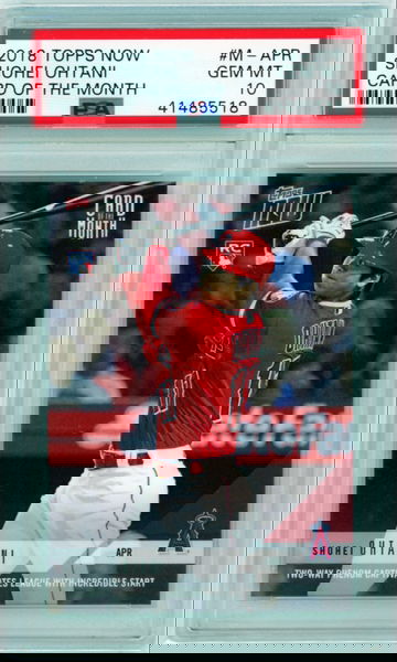 2018 Topps Now #M-APR Shohei Ohtani Card of the Month PSA 10 GEM MINT!