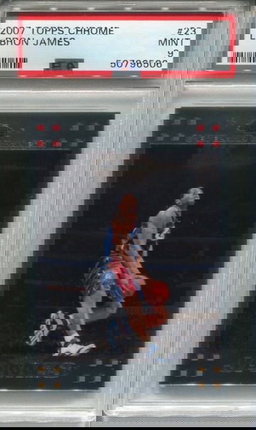 2007-08 TOPPS CHROME #23 LEBRON JAMES PSA 9 MINT