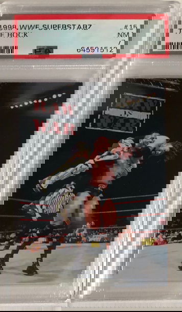 1998 Comic Images WWF Superstarz - The Rock #15 - PSA 7 - Near Mint