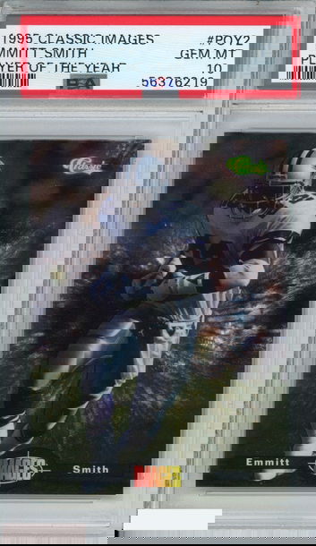 1995 CLASSIC IMAGES PLAYER OF THE YEAR EMMITT SMITH #POY2 COWBOYS PSA 10 GEM MT