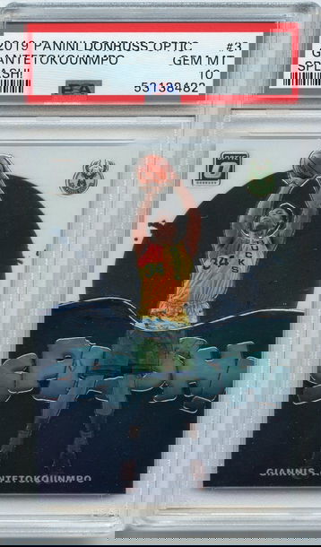 Giannis Antetokounmpo 2019 Optic Splash! PSA 10