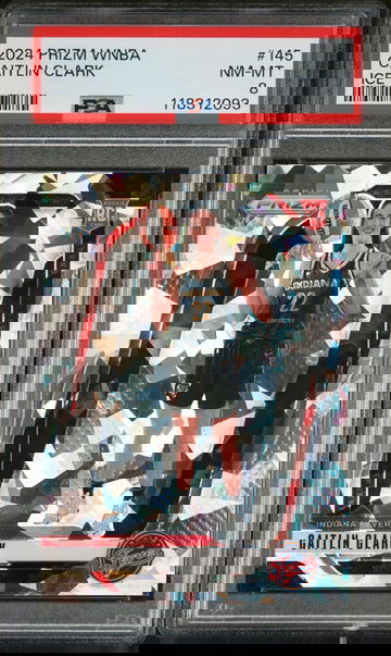 2024 Panini Prizm WNBA Ice Prizm Caitlin Clark #145 PSA 8