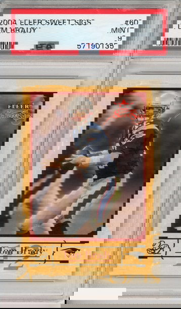 2004 FLEER SWEET SIGS TOM BRADY #60 NEW ENGLAND PATRIOTS PSA 9 MINT