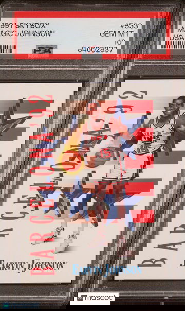 1991 Skybox Magic Johnson #533 PSA 10 -Dream Team USA - Lakers