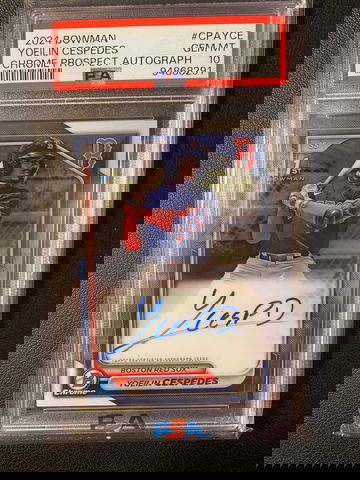 2024 Bowman Chrome Yoeilin Cespedes Auto PSA 10