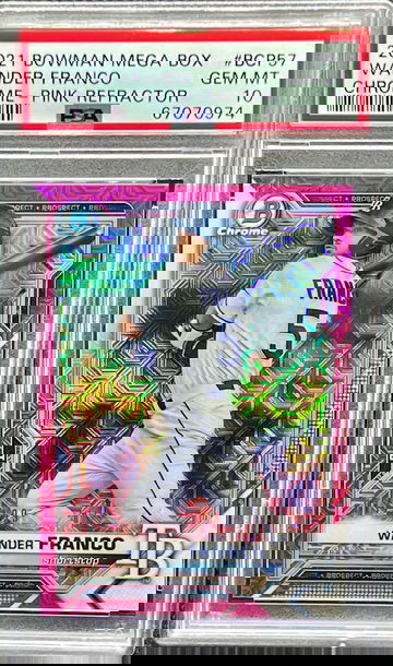 2021 Bowman Mega Box Wander Franco Pink Refractor 017/299 PSA 10