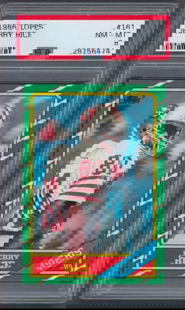 1986 TOPPS JERRY RICE PSA 8 NM-MT #161