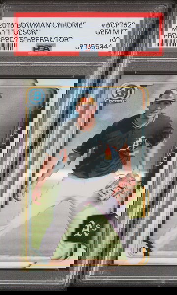 2015 Bowman Chrome Prospects Refractor Matt Olson #BCP152 /499 PSA 10