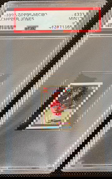 1991 Topps Chipper Jones Micro RC PSA 9