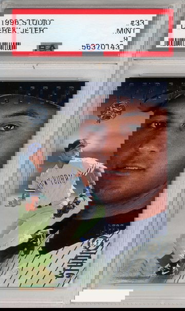 1996 STUDIO DEREK JETER #33 NEW YORK YANKEES HOF PSA 9 MINT