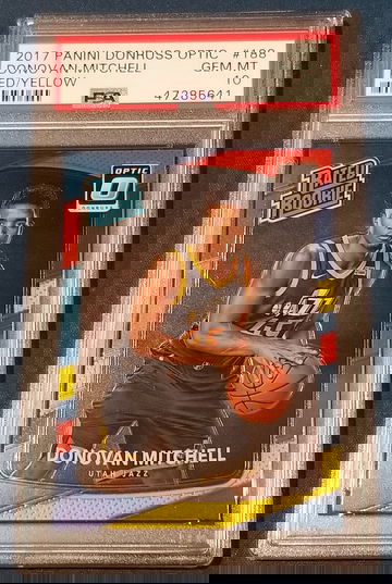 Donovan Mitchell Donruss Optic Red Yellow #188