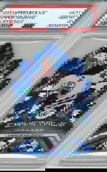 2021 UPPER DECK ICE ICE CRYSTALS #IC11 CONNOR MCDAVID OILERS PSA 10 LOW POP