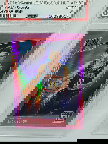 2018-19 trae young optic hyper pink psa 9