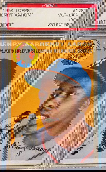 1954 Topps Hank Aaron RC PSA 4.5, Great Color and Centering