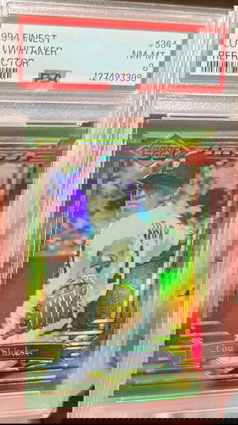 1994 Topps Finest Lou Whitaker Refactor PSA 8