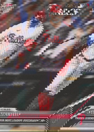 2023 MLB Topps Now Kyle Schwarber Most Leadoff Postseason HRs #1007