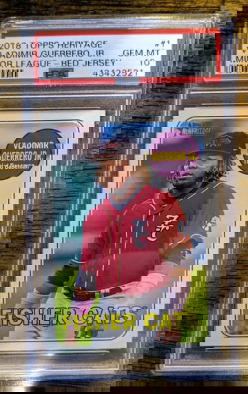 2018 Topps Heritage Minor League Vladimir Guerrero Jr Red Jersey