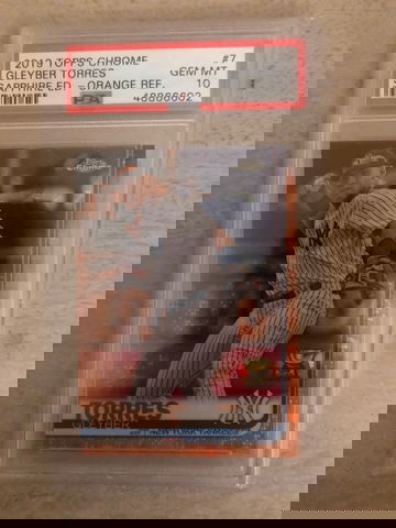 2019 Topps chrome Sapphire Gleyber Torres /25 psa 10