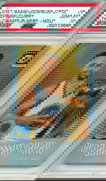 2017 Donruss Optic Stephen Curry The Champ is Here Holo PSA 10