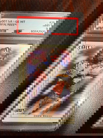 This listing has ended. DREW BREES 2001 SA-GE Hit #15 RC Rookie Card PSA 9 MINT Chargers Saints