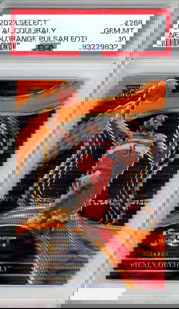 2023 SELECT BILAL COULIBALY #268 NEON ORANGE PULSAR FOTL 1 OF 15 RC PSA 10