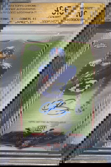 2014 topps chrome Odell Beckham Jr Rc auto bgs 9.5 /10 auto 