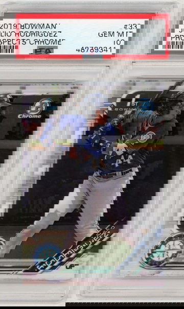 2019 Bowman Julio Rodriguez Prospects Chrome #33 PSA 10