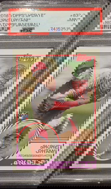 2018 Topps Update Shohei Ohtani 1983 Topps Baseball PSA 9