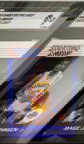 1988 Kenner Starting Lineup Magic Johnson SGC 9 Low Pop!