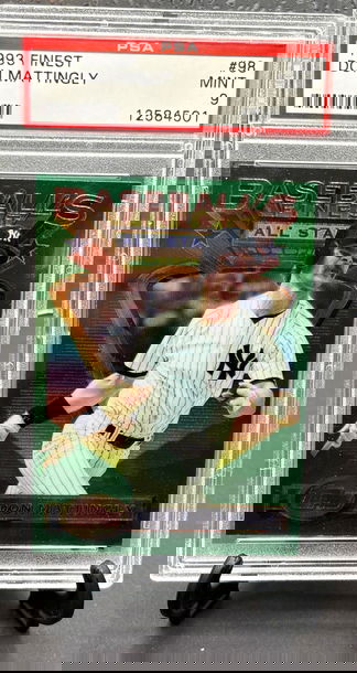 1993 Topps Finest Don Mattingly #98  PSA 9