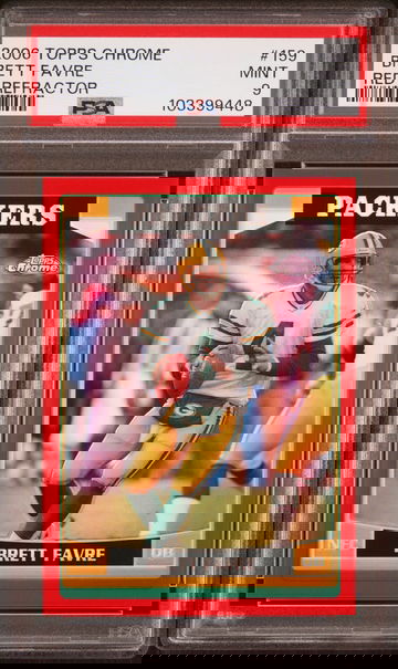 2006 Topps Chrome Brett Favre Red Refractor #159 /259 PSA 9