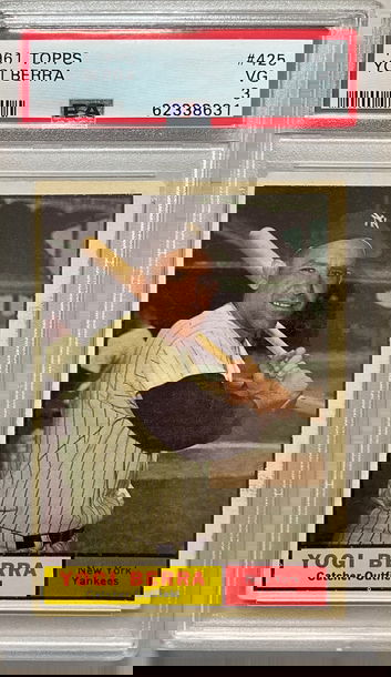 1961 TOPPS #425 YOGI BERRA VG 3