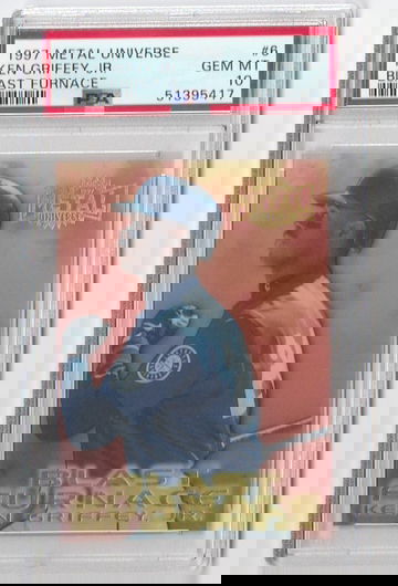 PSA 10 GEM MINT 1997 METAL UNIVERSE KEN GRIFFEY JR BLAST FURNACE #6