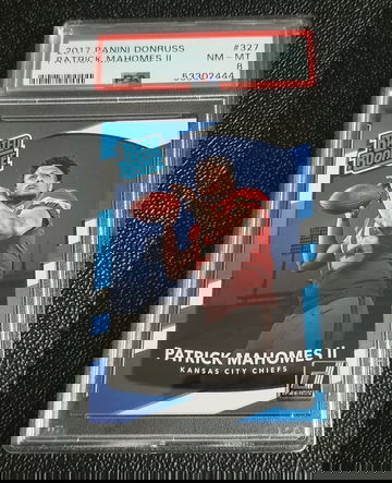 2017 Donruss Patrick Mahomes 327 PSA 8