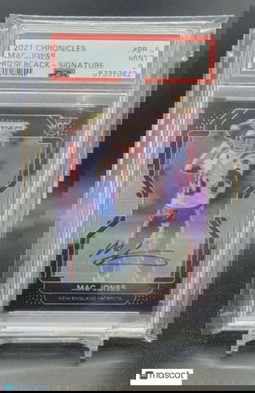 2021 Chronicles Mac Jones Prizm Black Auto -  PSA 9