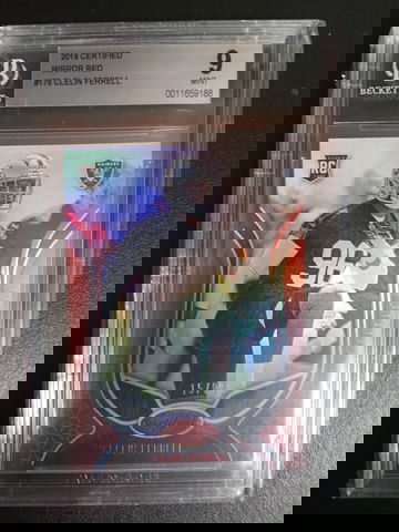 2018 certified mirror red /99 clelin ferrell RC #178 BGS 9