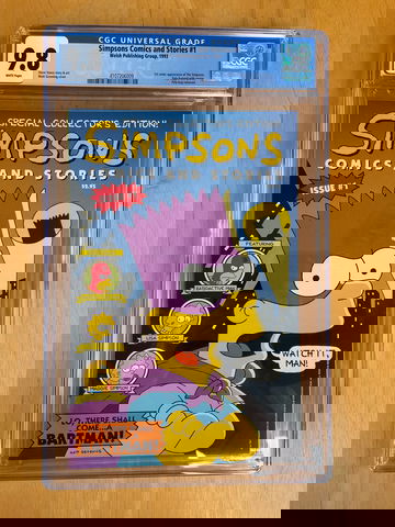 Simpsons Comics and Stories #1 CGC 9.8. 1st Simpsons comic