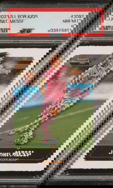  Lionel Messi 2023 Sports Illustrated for Kids #1092 PSA 8