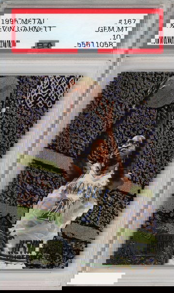 1995 METAL KEVIN GARNETT #167 MINNESOTA TIMBERWOLVES ROOKIE HOF PSA 10 GEM MT