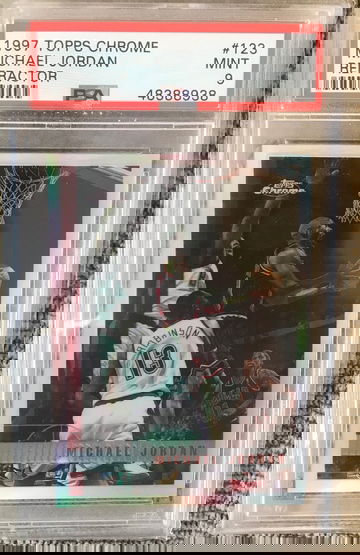 Michael Jordan 1997-98 Topps Chrome Refractor #123 PSA 9