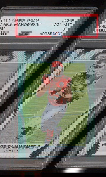 2017 Panini Prizm Patrick Mahomes PSA 8